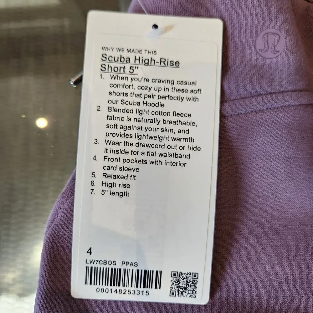 NWT Lululemon Scuba High-Rise Short 5" - Picture 3 of 5
